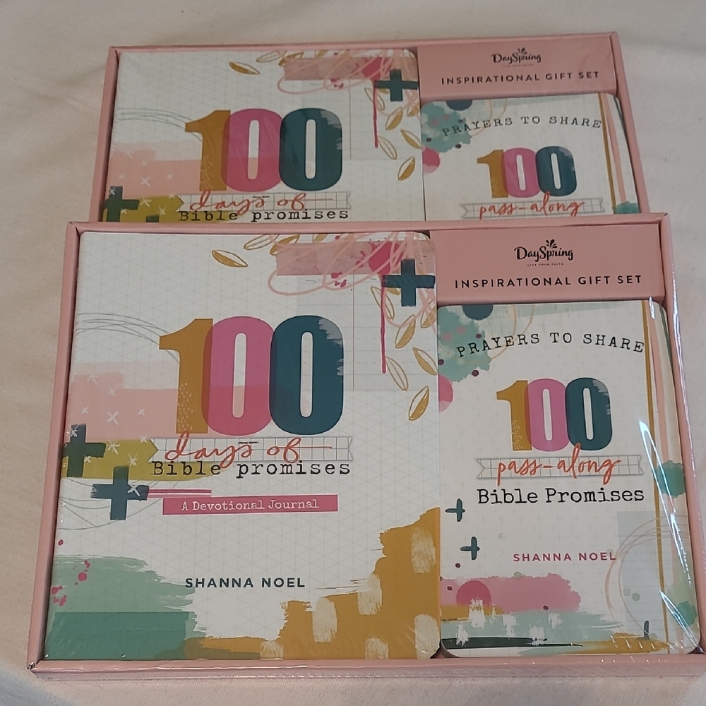 DaySpring Inspirational Gift Set - 100 Days of Bible Promises Journal And Notes